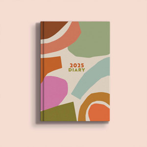 Good Tuesday 2025 Diary A5 Hardcover Week to View Organic Paper Shapes